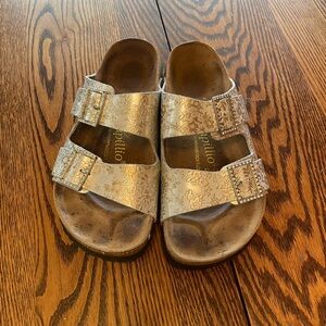 Papillio Birkenstock Sandals - Arizona Gold/Silver